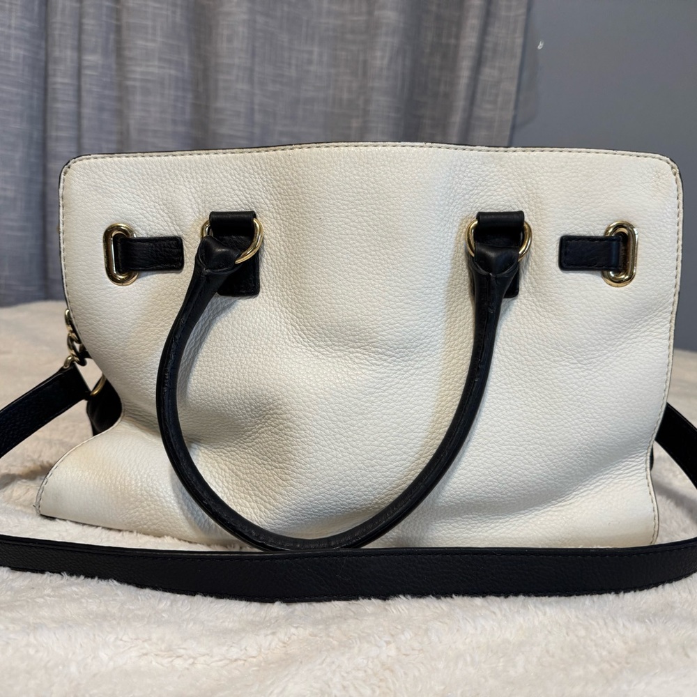 Michael Kors Black and Cream Satchel - Picture 2 of 5